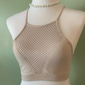 Tan Victoria’s sport mesh sports bra top small new
